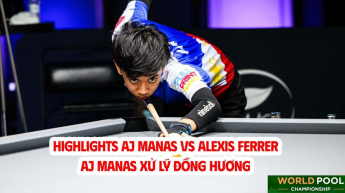 Highlights Aj Manas vs Alexis Ferrer - AJ Manas xử lý đồng hương - World Pool Championship 2025