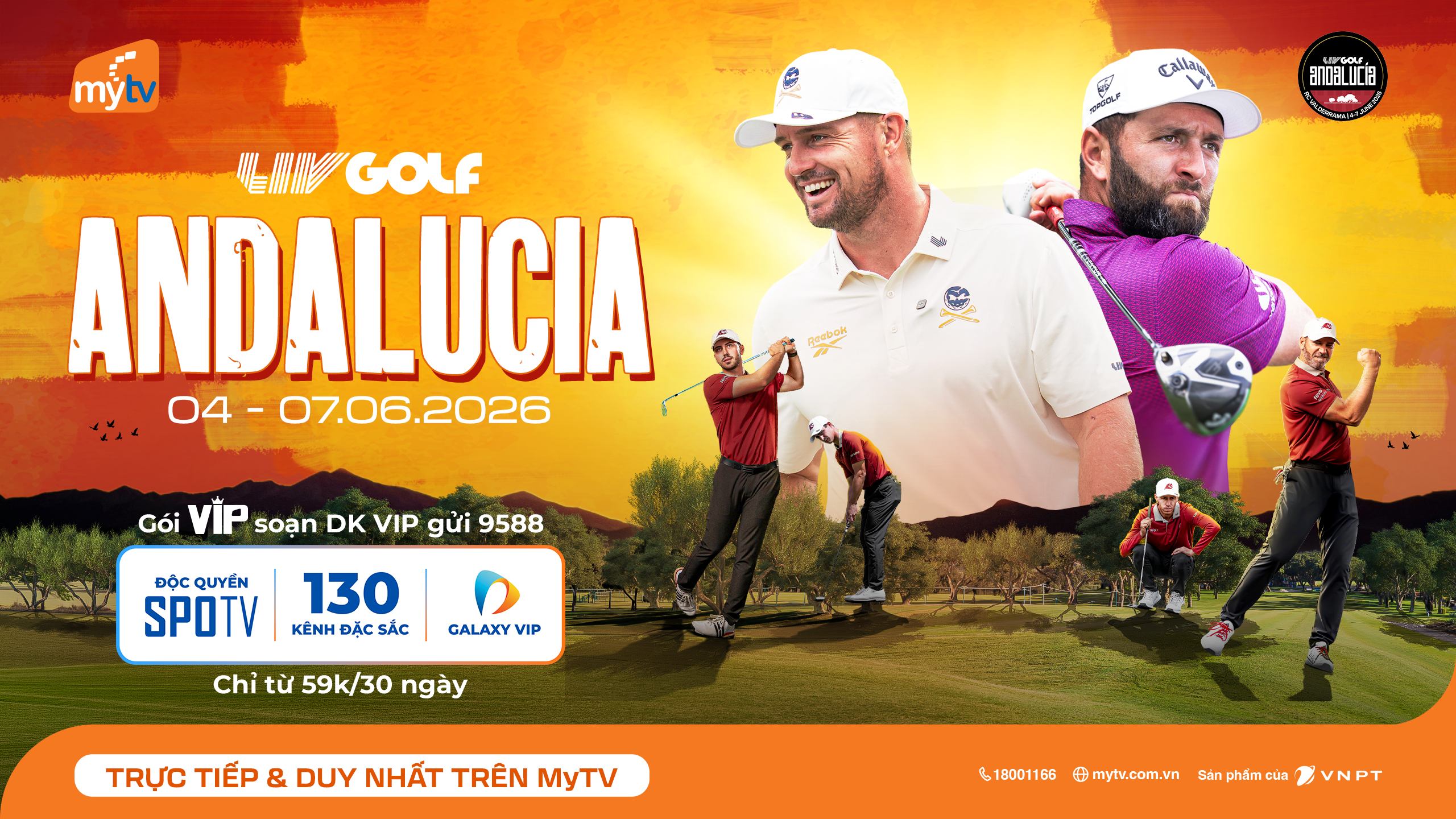 LIV Golf Andalucia 2026: Bữa tiệc golf đỉnh cao tại Valderrama phát sóng trực tiếp độc quyền trên Truyền hình MyTV