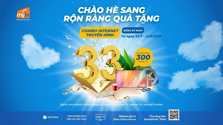 Ưu đãi khủng - Cơ hội trúng 300 Smart TV khi đăng ký Truyền hình MyTV