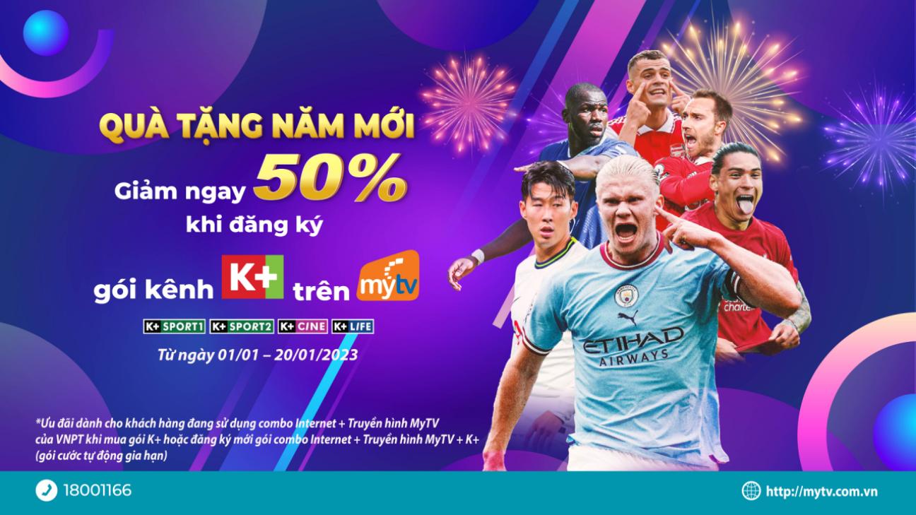 Truyền hình MyTV khuyến mại giảm 50% các gói cước K+