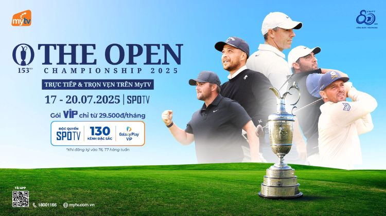Lịch phát sóng giải golf The Open Championship 2025 độc quyền tại Mytv